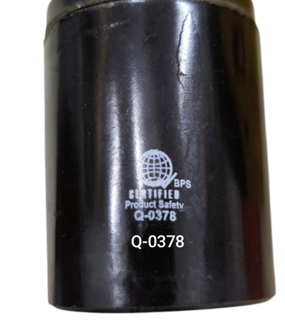 Kopez 1/8 inch lamp socket replacement in black with certified product safety marking Q-0378