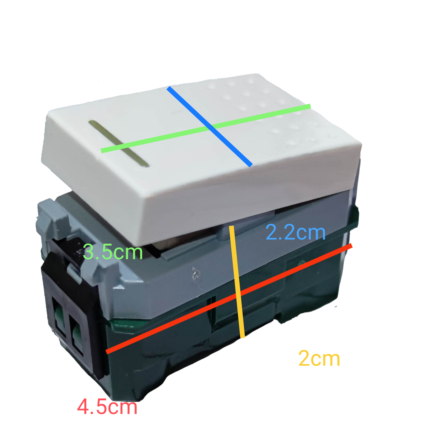 Royu 1 Gang 1 way switch 10A 250V with a sleek design for easy installation.