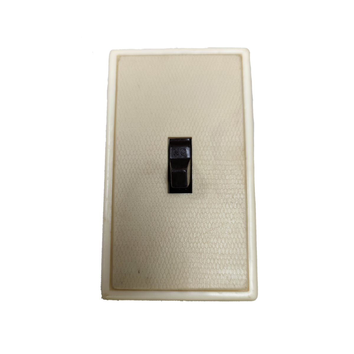Kopez 1 Gang 1 Way Switch Toggle Type in beige with a textured surface for easy grip