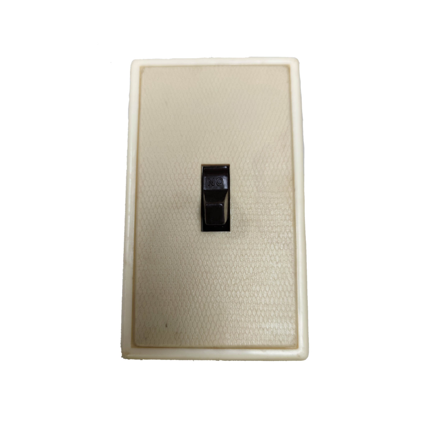 Kopez 1 Gang 1 Way Switch Toggle Type in beige with a textured surface for easy grip