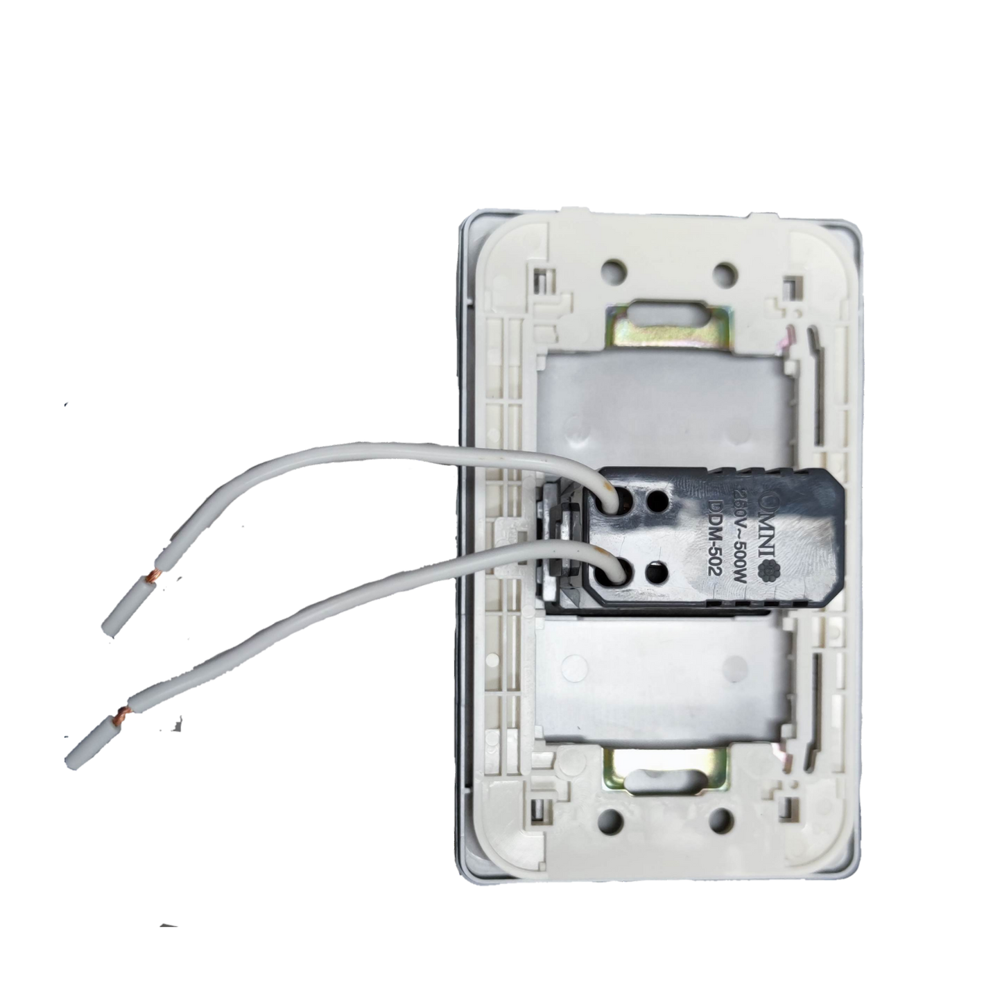 Omni 1 Gang 500W Dimmer Switch 220V with internal wiring for easy installation