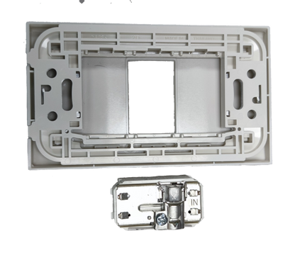 Panasonic 1 Gang F Type Television Terminal with white mounting plate for power points switches and plugs