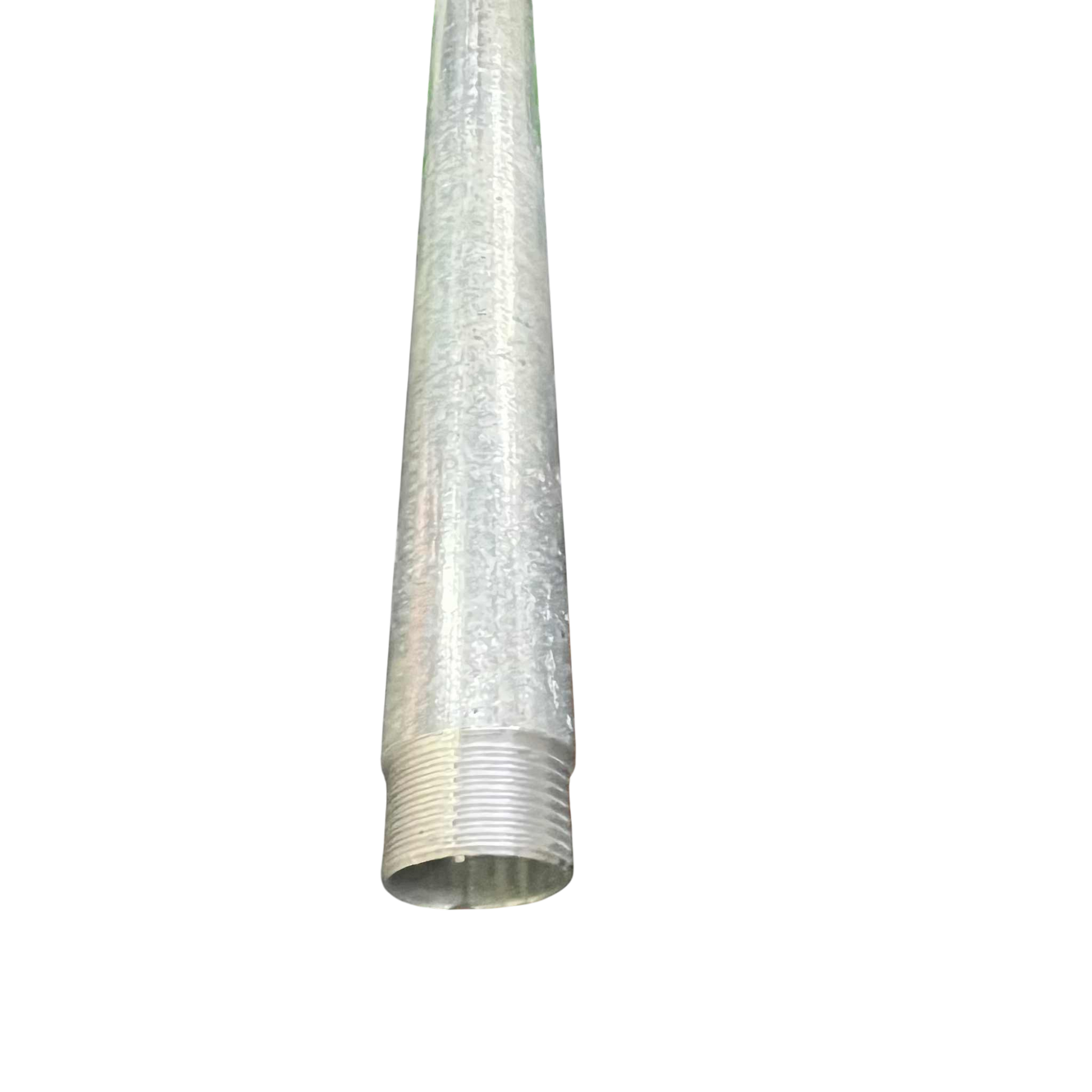 1 inch EMT conduit pipe nipple in a metallic finish for electrical installations and connections