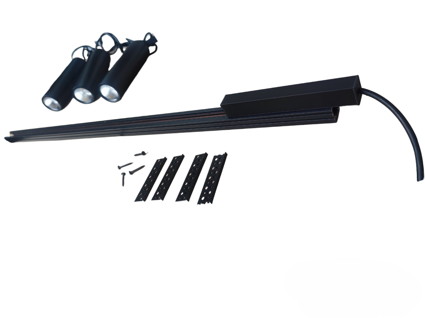 1 Meter Magnetic Tracklight 12W LED 3Pcs with adjustable spotlights for versatile lighting solutions