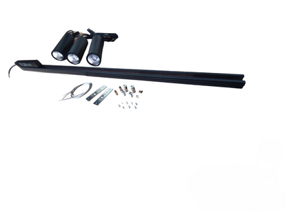 1 Meter Magnetic Tracklight 12W LED 3Pcs with adjustable fixtures and mounting hardware for versatile lighting