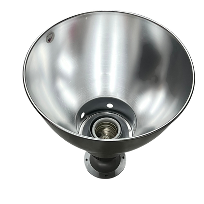 Biglite 10 inch aluminum reflector light with mounting base and bulb socket for lighting installation