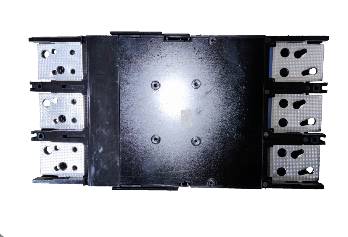 Himel 1000A Industrial Circuit Breaker 3 Pole top view showing connection terminals and black casing