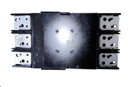 Himel 1000A Industrial Circuit Breaker 3 Pole top view showing connection terminals and black casing