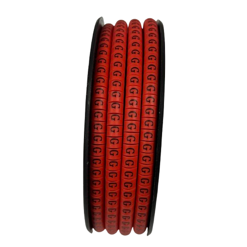 1000pcs Cable Marker Red - G on a spool for organizing and labeling cables easily and efficiently