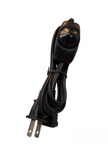 Local 100W dimmer switch with AC cord in black featuring a rotary dial and plug