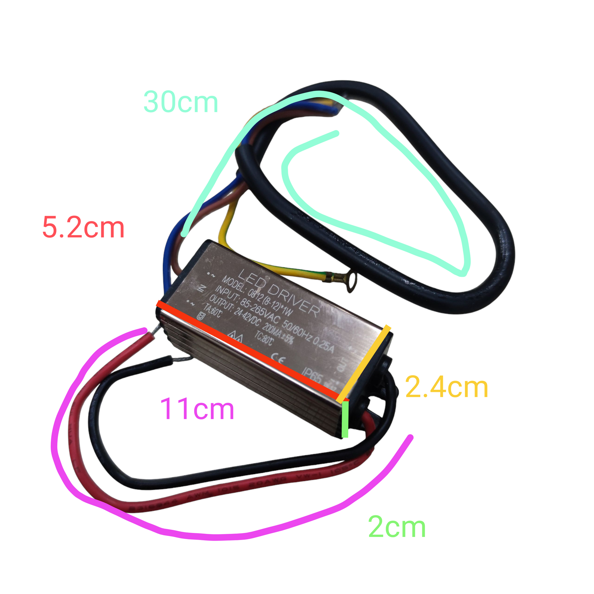 10W LED Driver Input 85V 265V AC  Output 22-38V DC 300mA SMD LED Chip Electx Electrical Supply