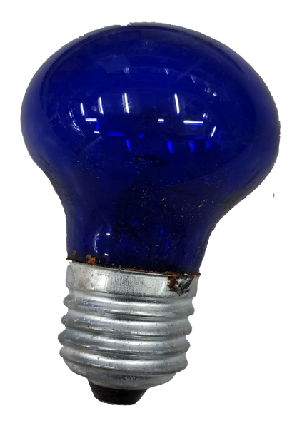 10W colored bulb E27 220V incandescent blue light bulb from China with metal screw base