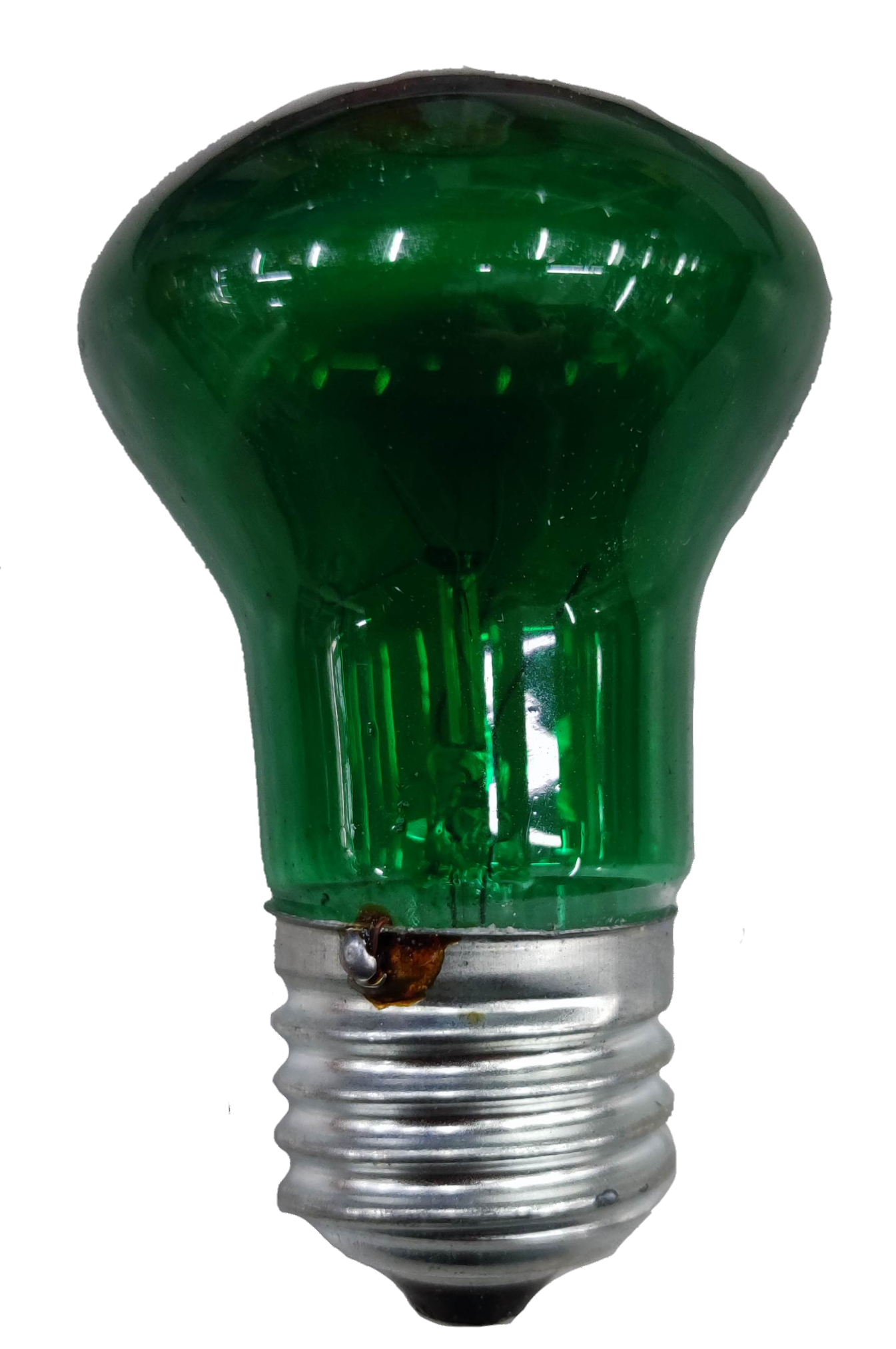 Green 10W colored bulb E27 220V incandescent bulb with a silver screw base from China