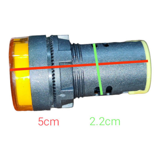 Denko LED Pilot Lamp 22mm 24V Panel Pilot Light Indicator Yellow