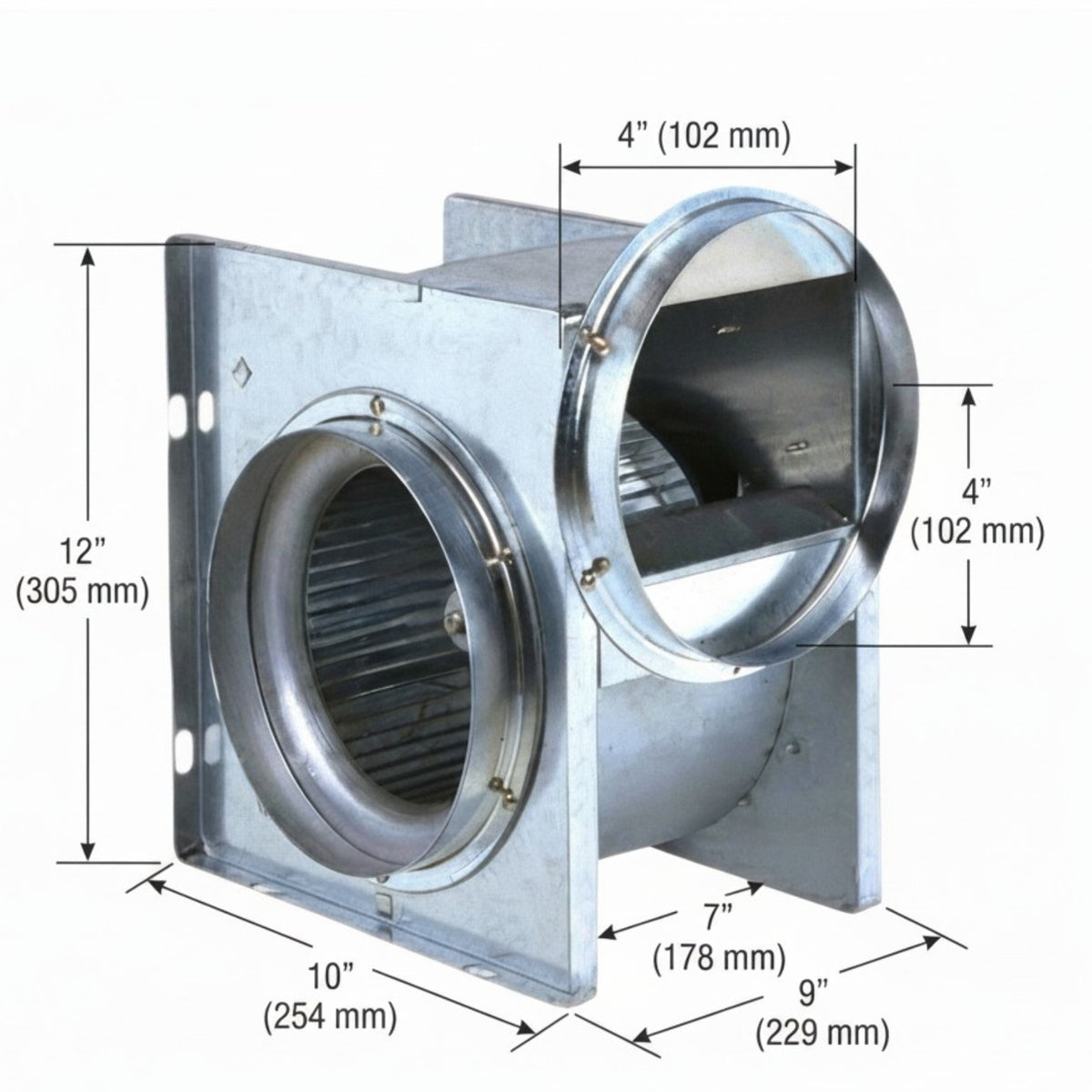 KDK 150mm (6 Inches) Mini Sirocco Ducted Fan, 425/349 CFM, 220V 16CGB15