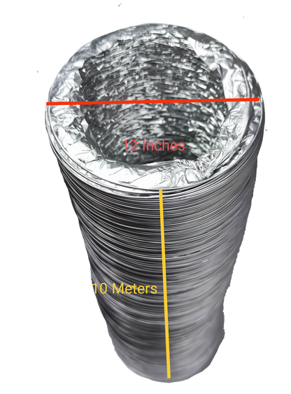 Tailee 12 Inches Aluminum Air Duct flexible vent pipe for stoves and cooktops parts