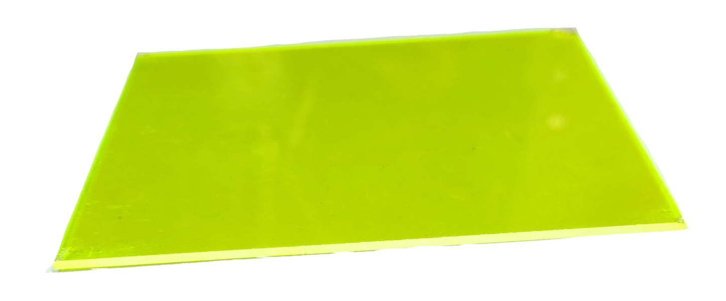 Optical Filter Neon Yellow 14.5cm x 14.5cm, Acrylic Neon Yellow Filter