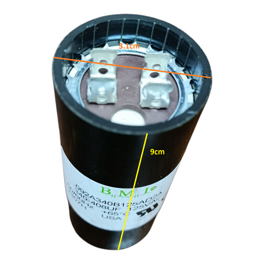 BMI Motor Start Capacitor Terminal Type 340-408UF 125V AC, Capacitor 340-08MFD