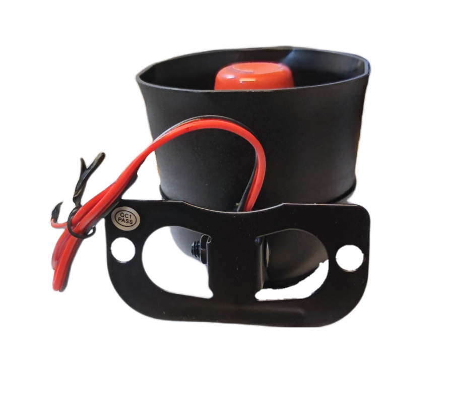 Electx Electrical Supply 12V 6 tone siren horn with black casing and red wiring for vehicle alerts
