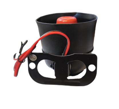 Electx Electrical Supply 12V 6 tone siren horn with black casing and red wiring for vehicle alerts