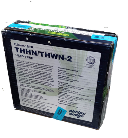Phelps Dodge 2.0mm THHN AWG 14/7 THWN (150 Meters) (1 Roll) Blue