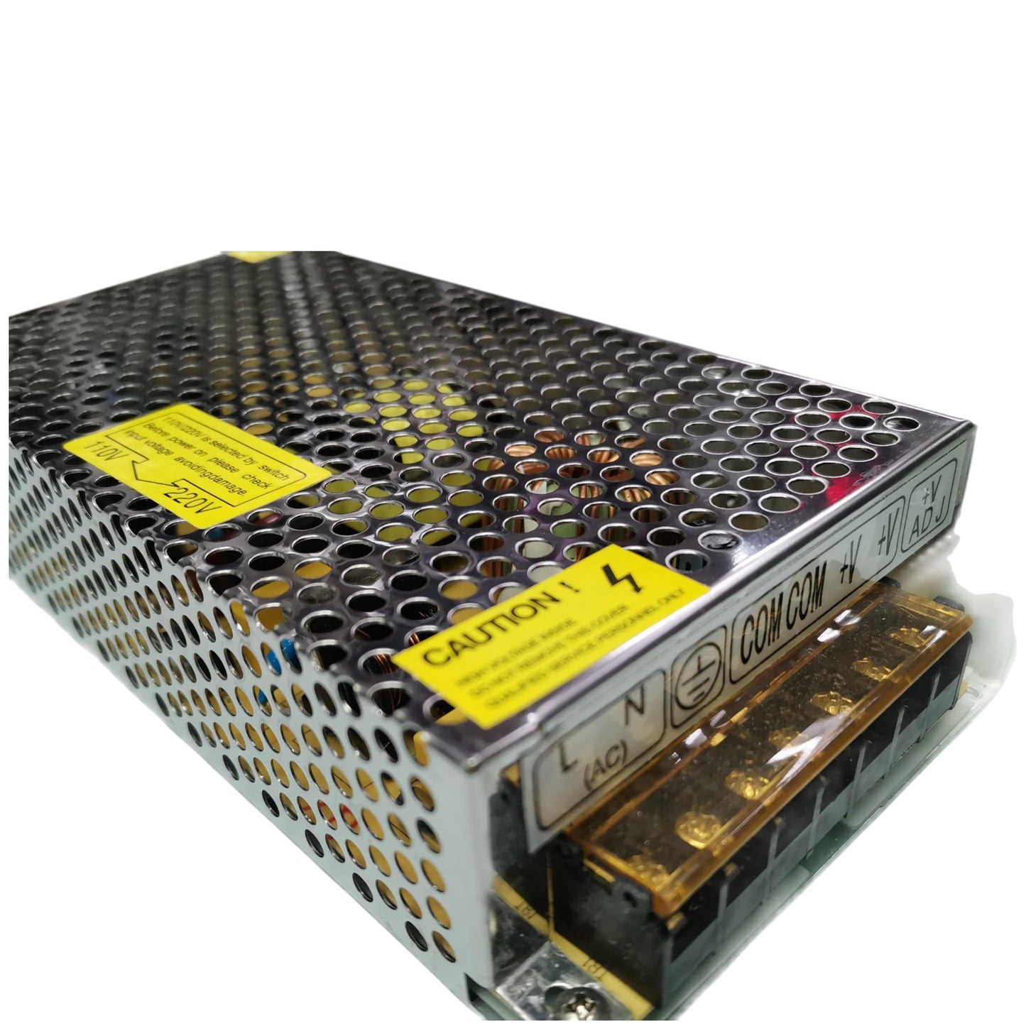 ZwitseRise 12V 15A regulated power supply for door chimes and bells, compact design with multiple input options