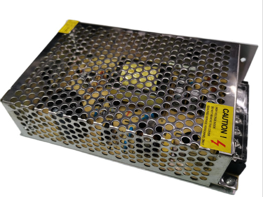 ZwitseRise 12V 5A power supply for CCTV in a metal casing with ventilation holes