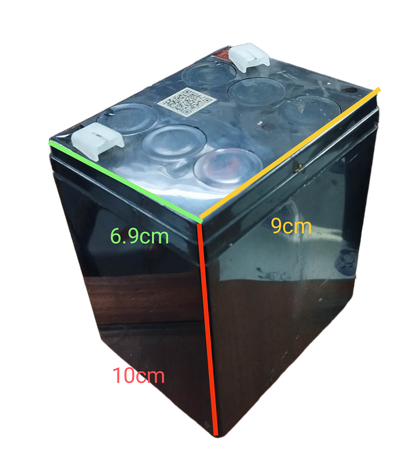 Local 12V 5AH sealed lead acid battery with compact rectangular design and terminal connectors