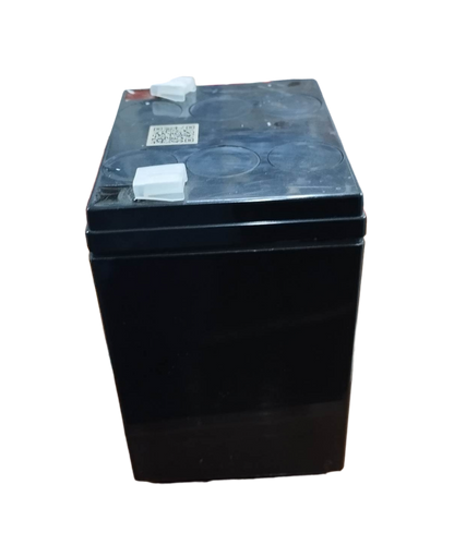 Local brand 12V 5AH sealed lead acid battery in black casing with terminal covers