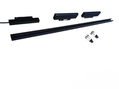 ILLUMIQ TERRA 12W LED rotary grille track light in black with adjustable fixtures for versatile lighting