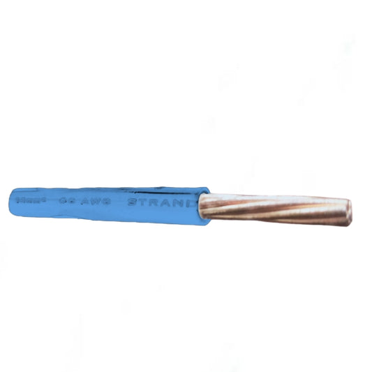 Phelps Dodge 14mm THHN Wire AWG 6 - Blue with a durable insulating cover for electrical applications