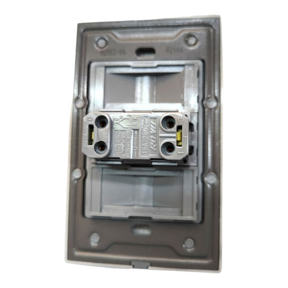 Royu 3 Way 1 Gang Switch 15A 220V with Plate Cover Dark Gray PLANO Series MD502/DG