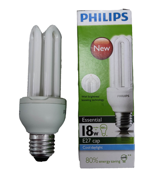 Philips 18W CFL E27 Daylight 220V, ( Philips) Essential 18W Daylight E27 220V