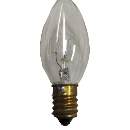 Clear light bulb with a gold base on a white background 15W Candle Bulb E-14 220V Incandescent Lamp Warm White 3000K (3PCS)