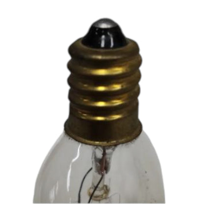 Close-up of a light bulb with a metallic base on a white background 15W Candle Bulb E-14 220V Incandescent Lamp Warm White 3000K (3PCS) Electx Electrical Supply