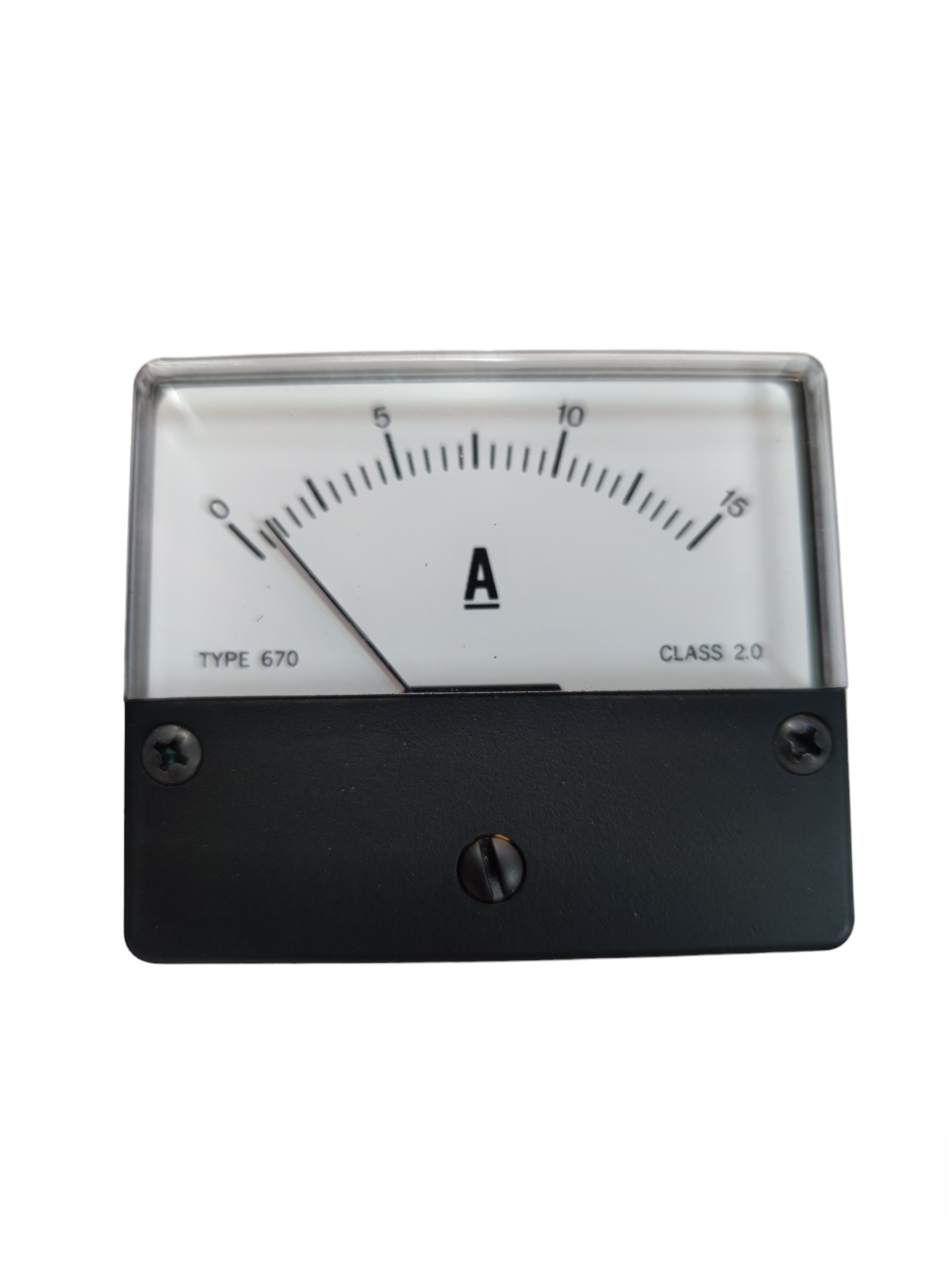 Lion 15A DC Panel Meter 60 x 70mm with analog needle display for electrical testing