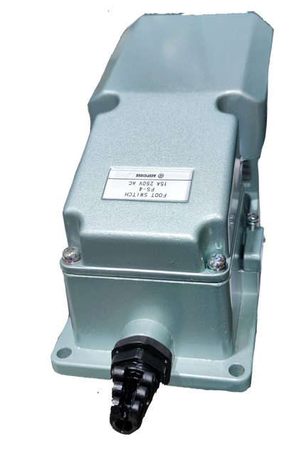 Auspicious 15A foot switch industrial grade with metal casing and cable connection