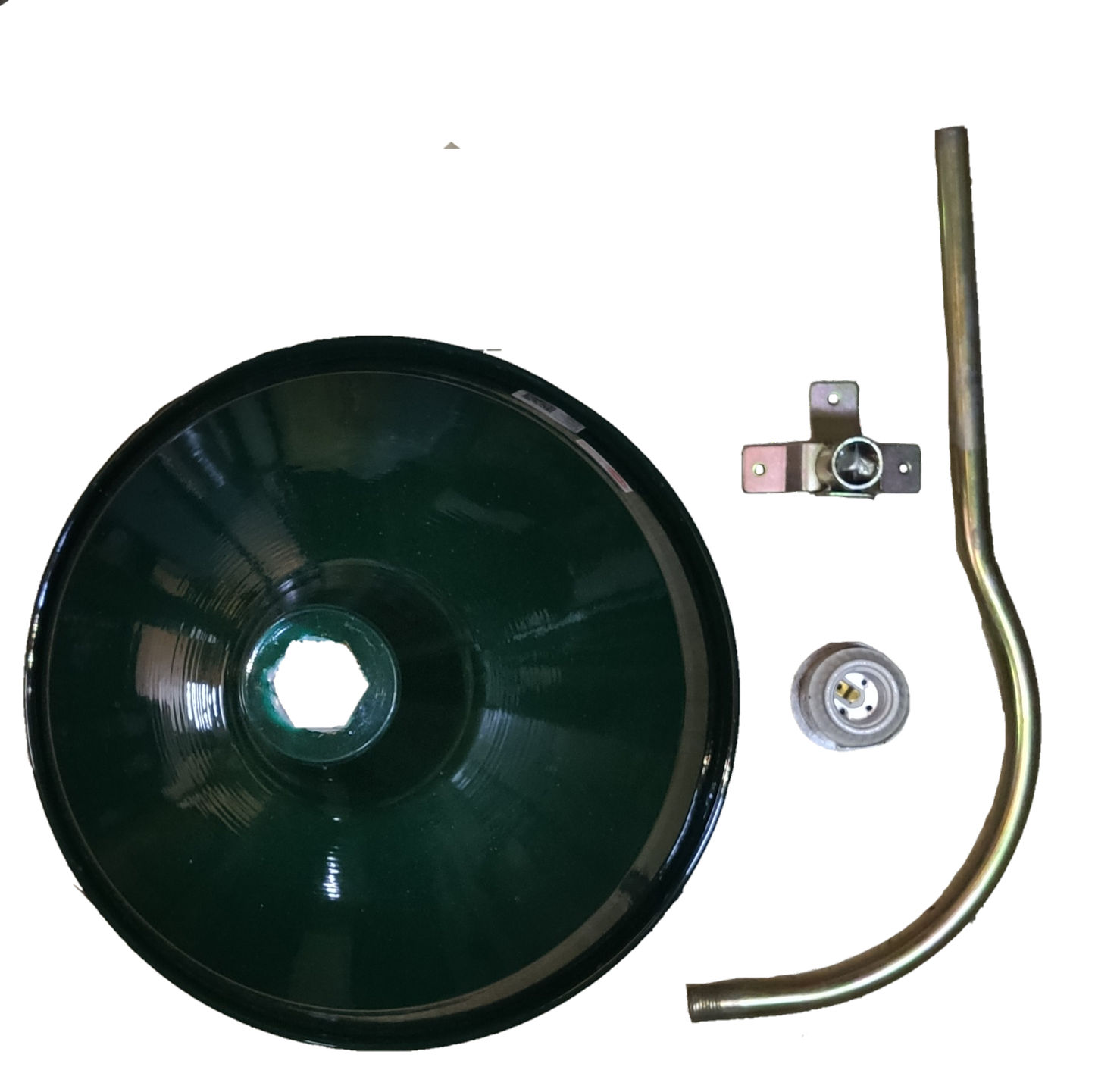 Amco 16 inch lamp cover E27 socket with mounting bracket and curved arm for lighting installations