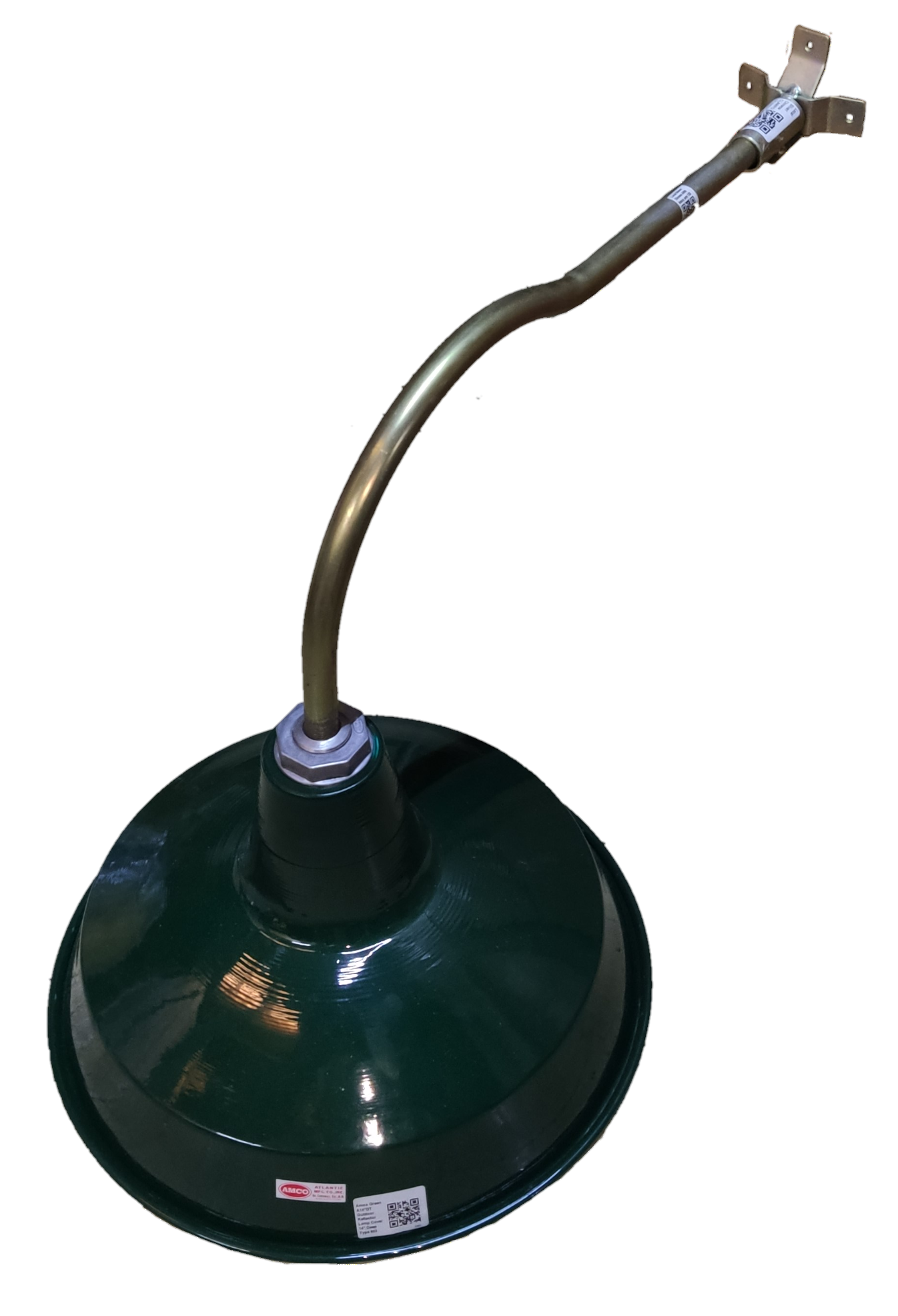 Amco 16 inch lamp cover with E40 socket in green for outdoor lighting installations