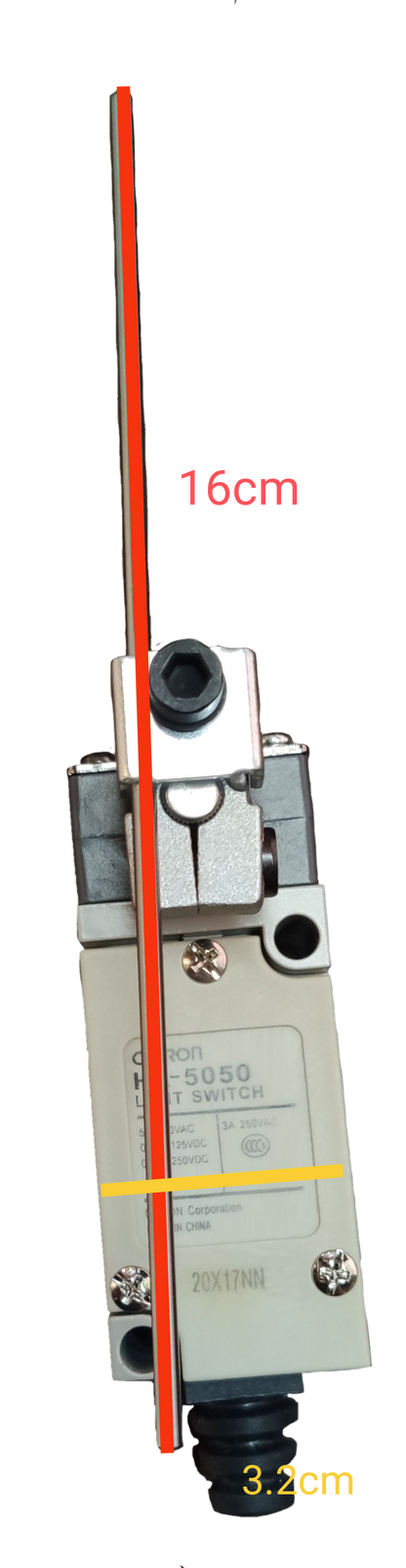 Omron Limit Switch with Metal Rod 5A 250VAC