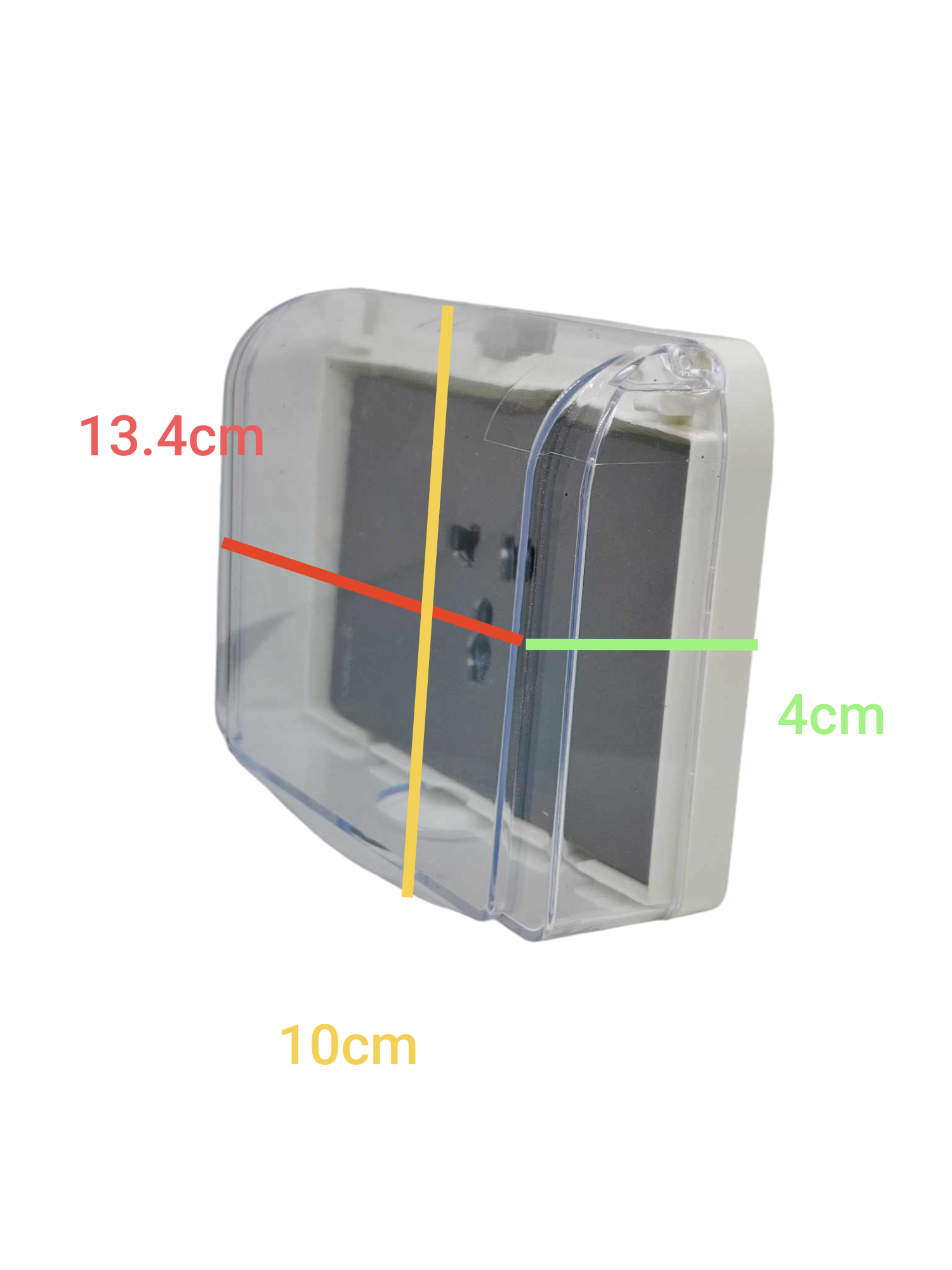 Grazen 16A 220V outdoor electrical socket cover with a transparent design for protection against weather elements
