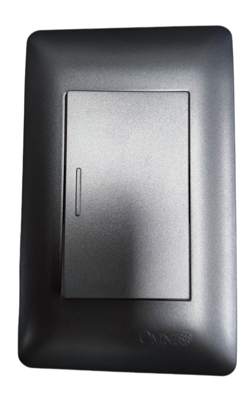 Omni 16A 250V light switch Manila in sleek silver finish for home electrical needs