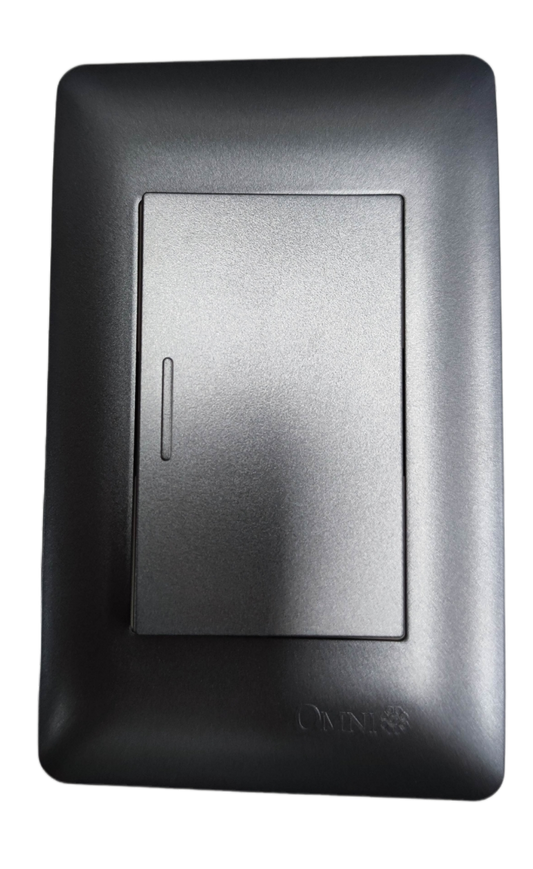 Omni 16A 250V light switch Manila in sleek silver finish for home electrical needs