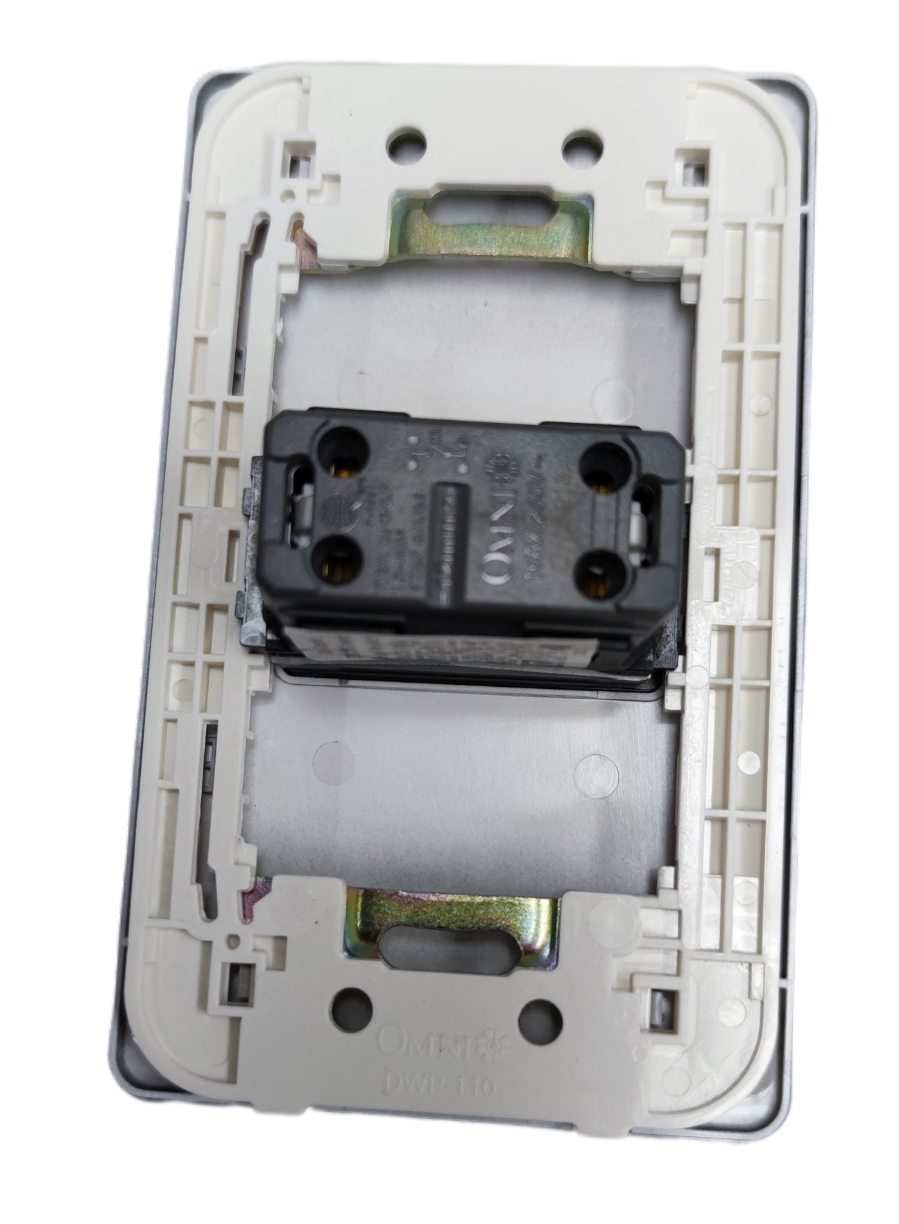 Omni 16A 250V modern wall switch with a sleek design for stylish home electrical solutions