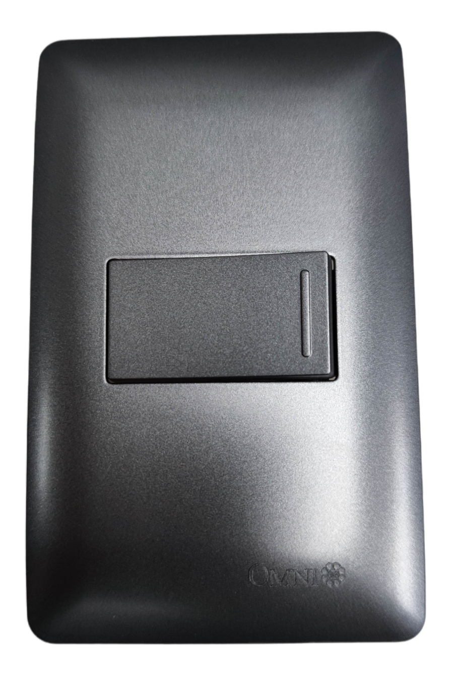 Omni 16A 250V modern wall switch in sleek black finish for contemporary interiors