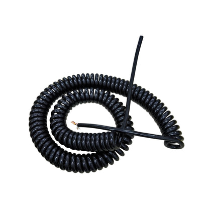 Grippes Coiled Wire 6 Core 0.6mm x 0.30mm AWG 22 Shielded, Spiral Wire Spring Wire (5 Meters Un-Coiled)
