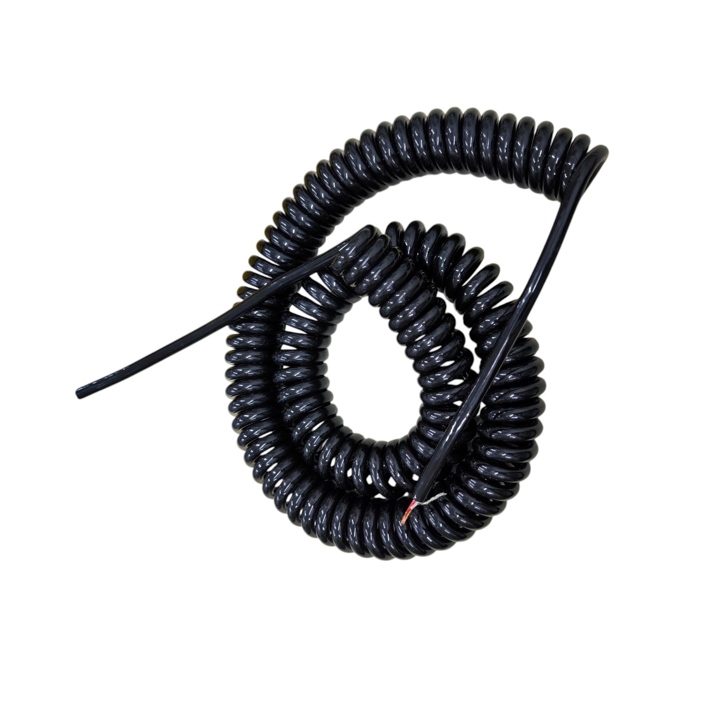 Grippes Coiled Wire 6 Core 0.6mm x 0.30mm AWG 22 Shielded, Spiral Wire Spring Wire (5 Meters Un-Coiled)