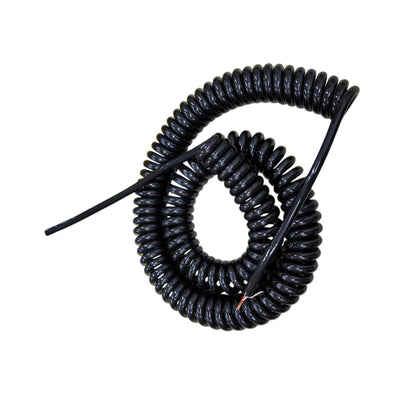 Grippes Coiled Wire 6 Core 0.6mm x 0.30mm AWG 22 Shielded, Spiral Wire Spring Wire (5 Meters Un-Coiled)