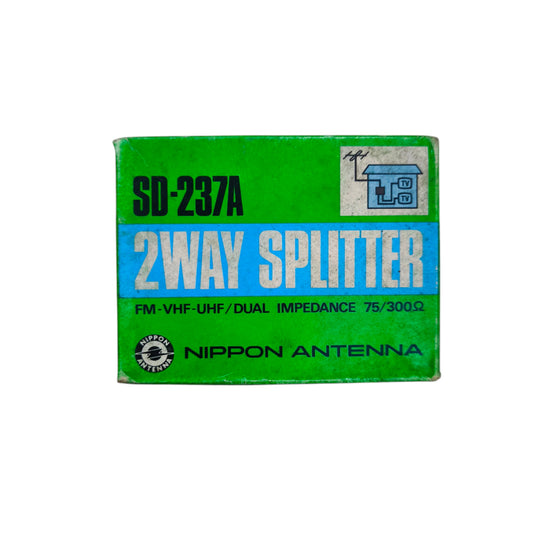 Nippon Antenna 2 Way Splitter for Flat Antenna SD-237A Dual Impedance 75/300 ohms
