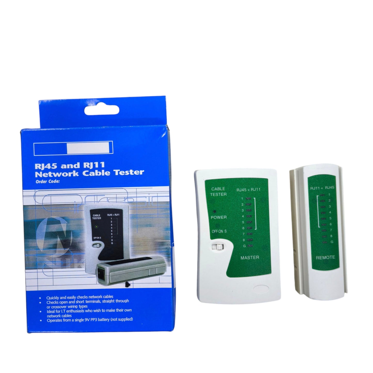 LAN Tester LAN Cable Tester RJ45 + RJ11 ( NS-468 ) Battery Operated (9V) Battery Not Included